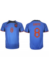 Fotbalové Dres Holandsko Cody Gakpo #8 Venkovní Oblečení MS 2022 Krátký Rukáv